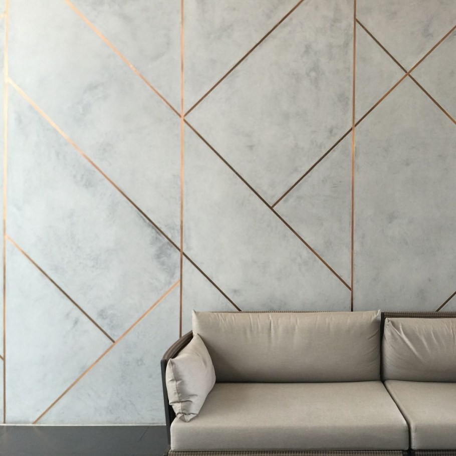 Мягкие стеновые панели с металлическими