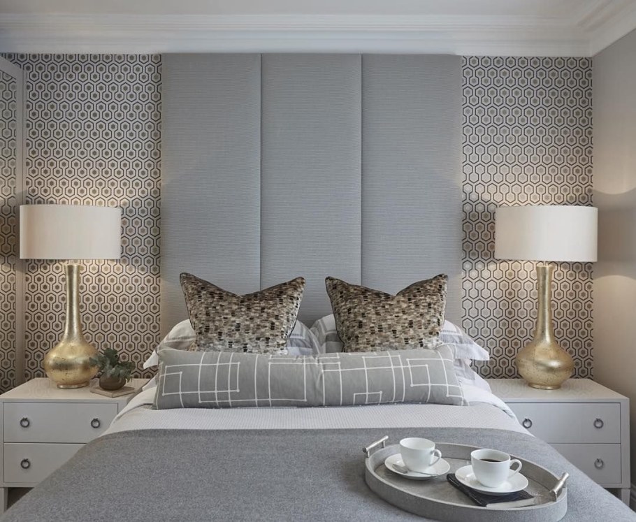 Мягкие стеновые панели серые