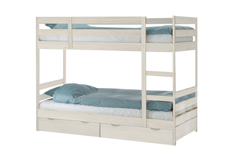 Двухъярусная кровать массив Пирус белый