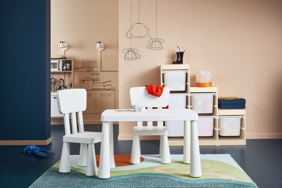 Стол и стулья маммут ikea