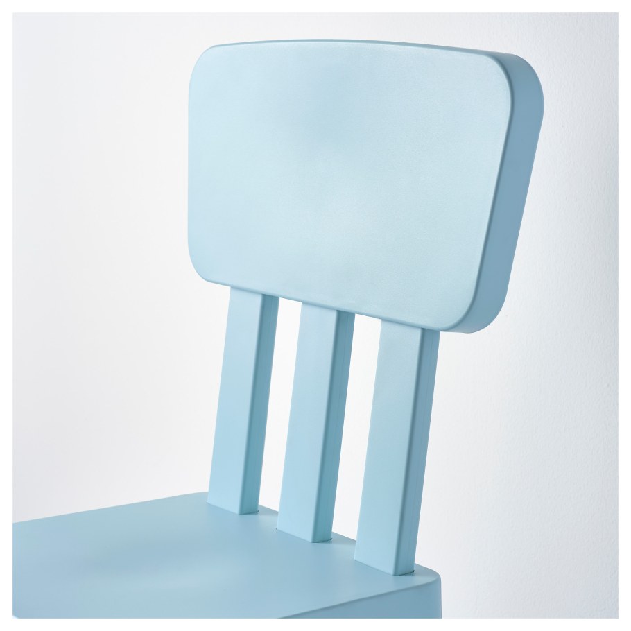 Стул икеа маммут голубой