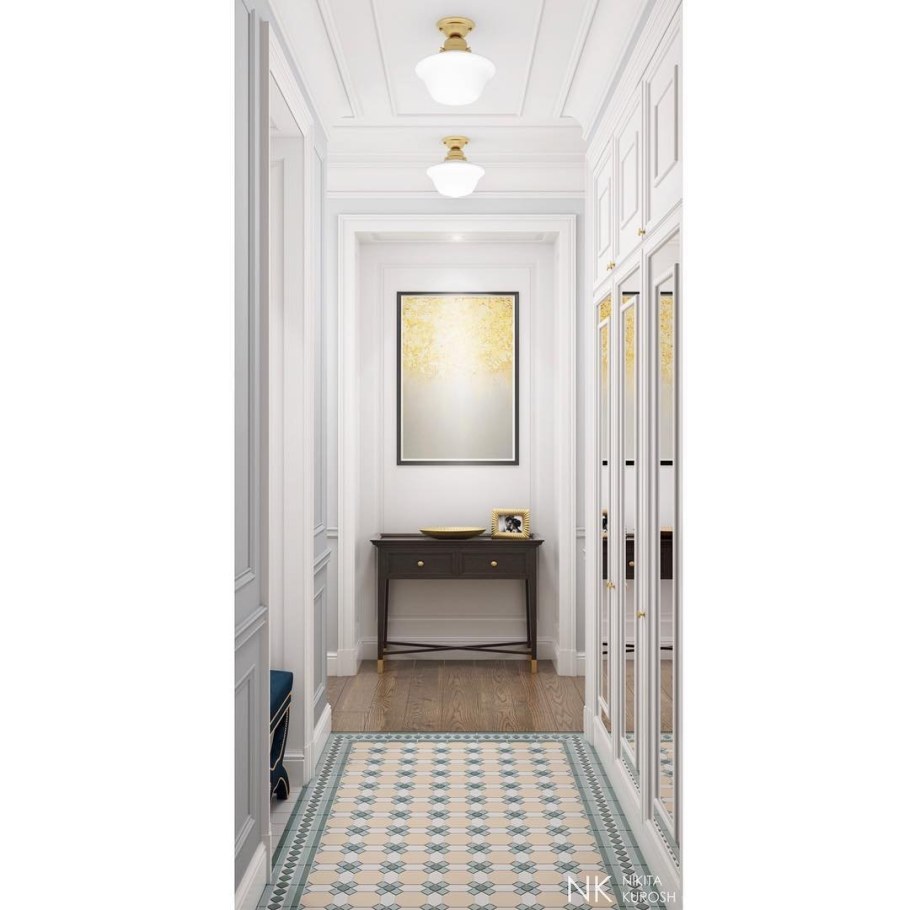 Метлахская плитка в коридоре