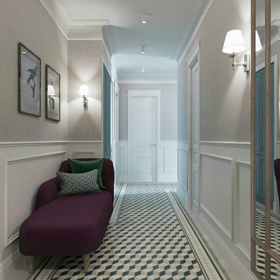 Метлахская плитка в интерьере прихожей