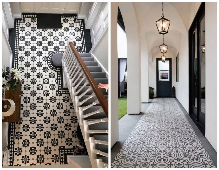 Метлахская плитка в интерьере прихожей
