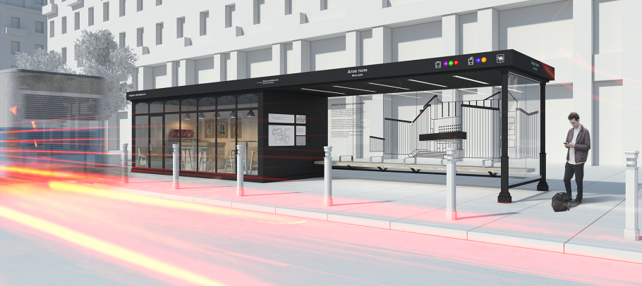 Остановочный павильон аг2к "Аллюр"