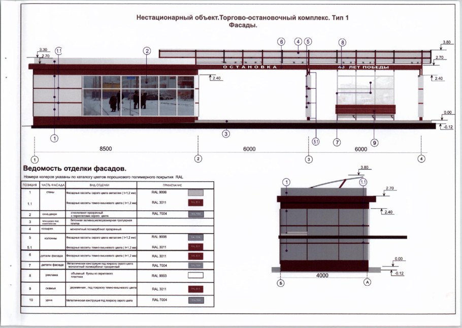 Эскизный проект нестационарного торгового объекта