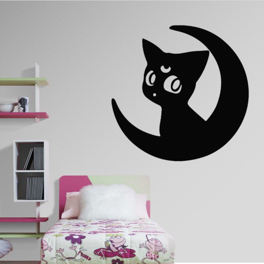Стикеры Луна и котик