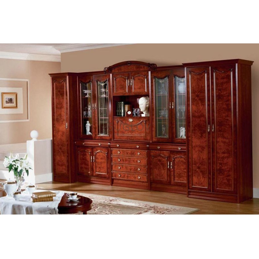 Стенка Альберт 5 Сурская мебель Миланский орех