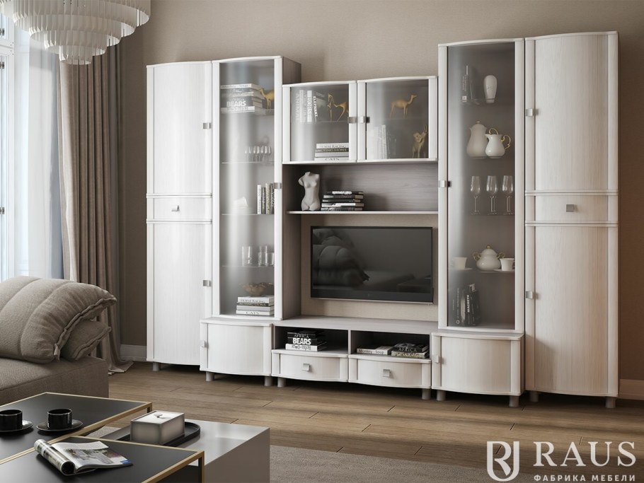 Лером гостиная Камелия снежный ясень