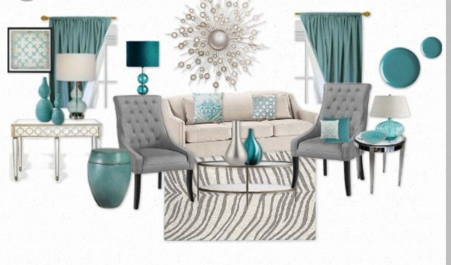 Бирюзовый декор