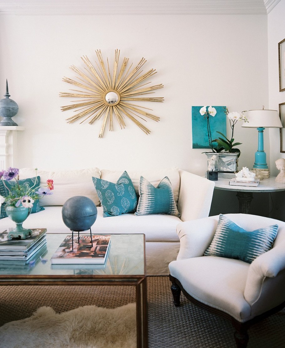 Бирюзовый декор в интерьере