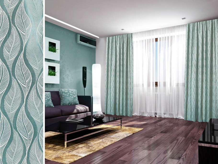 Шторы бирюзового цвета