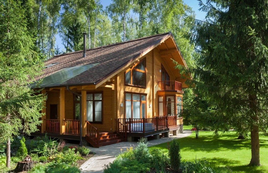 Дом из клееного бруса Скандинавия