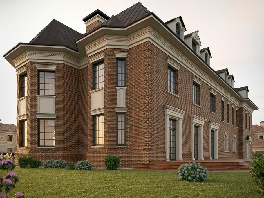 Губский кирпич фасады