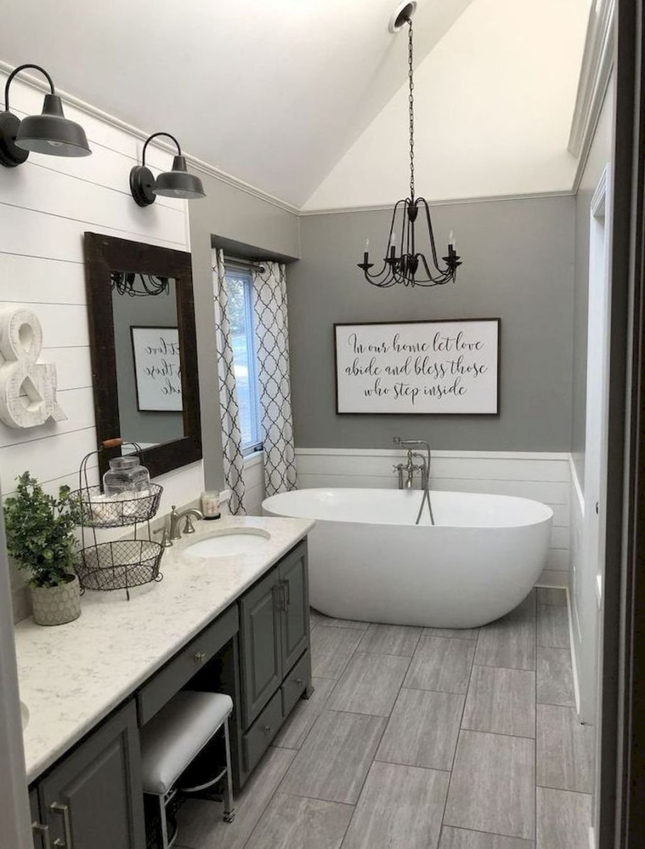 Ванная в серых тонах