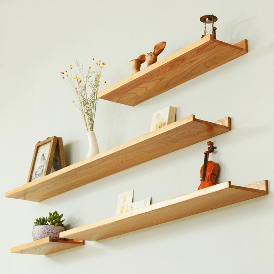 Подвесные деревянные полки