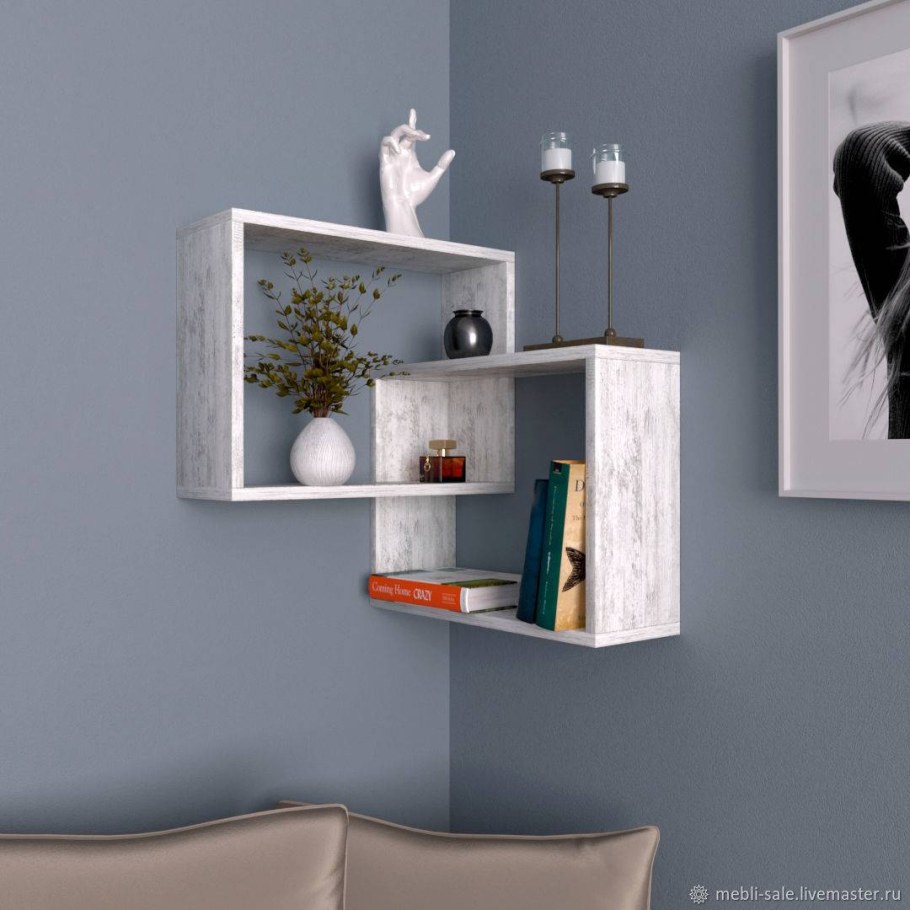 Полка угловая настенная