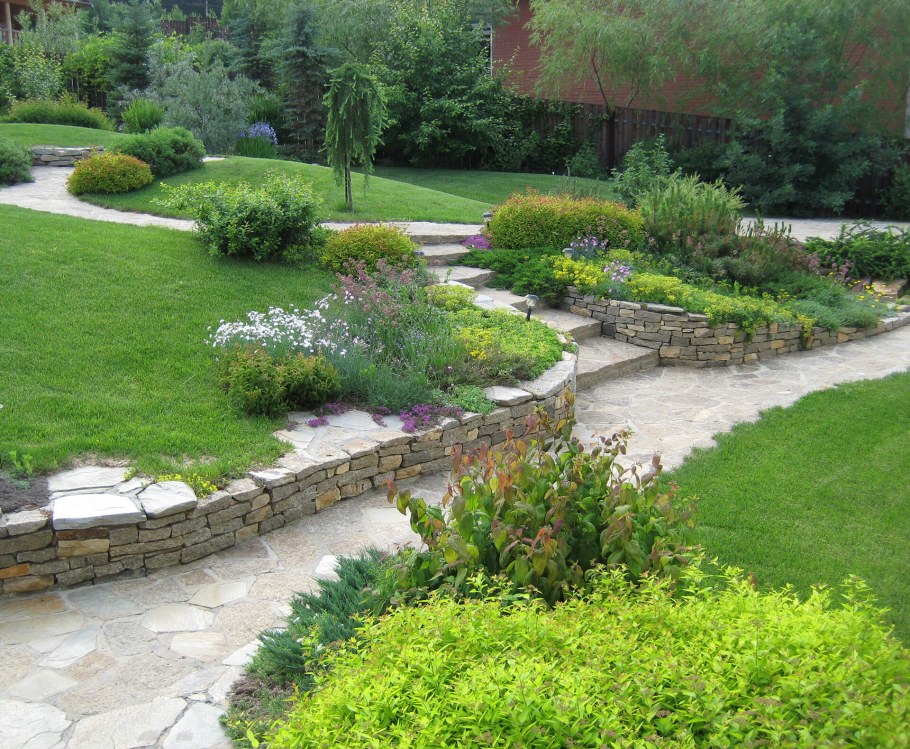 Ландшафт многоуровневого участка