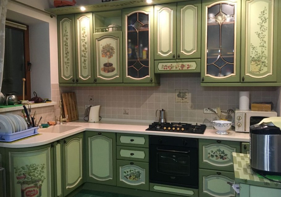 Кухня Прованс фисташка олива