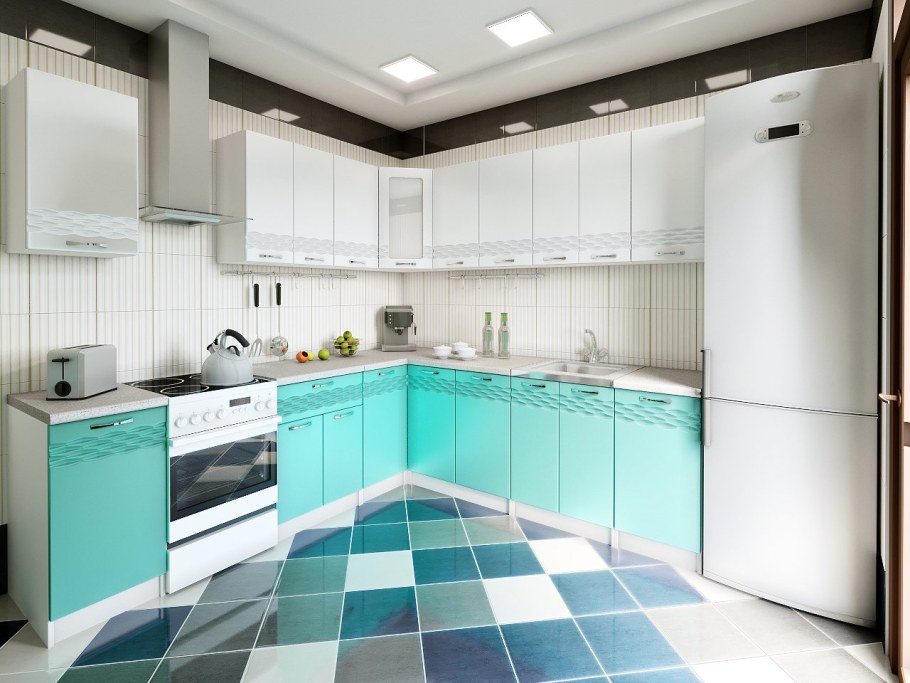 Кухня Аквамарин МДФ эмаль