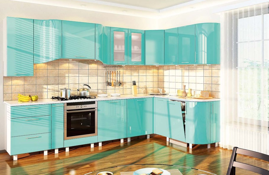 Бирюзовая кухня Леруа Мерлен