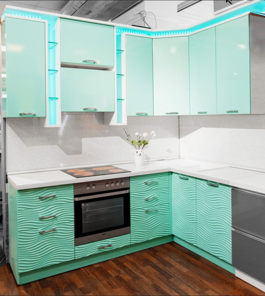 Кухонный гарнитур «Симпл» бирюза