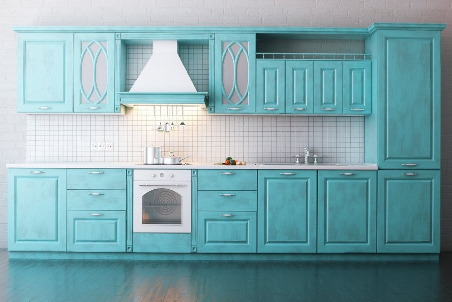 Кухня патина бирюза Боровичи