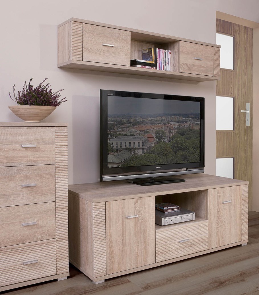 Гостиная новелла 68 дуб Шамони/глянец