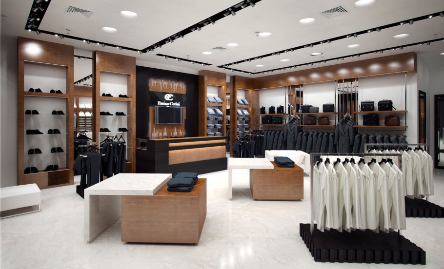 Интерьер магазина одежды