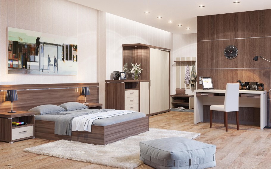 Дуб Шамони 124 шкаф купе