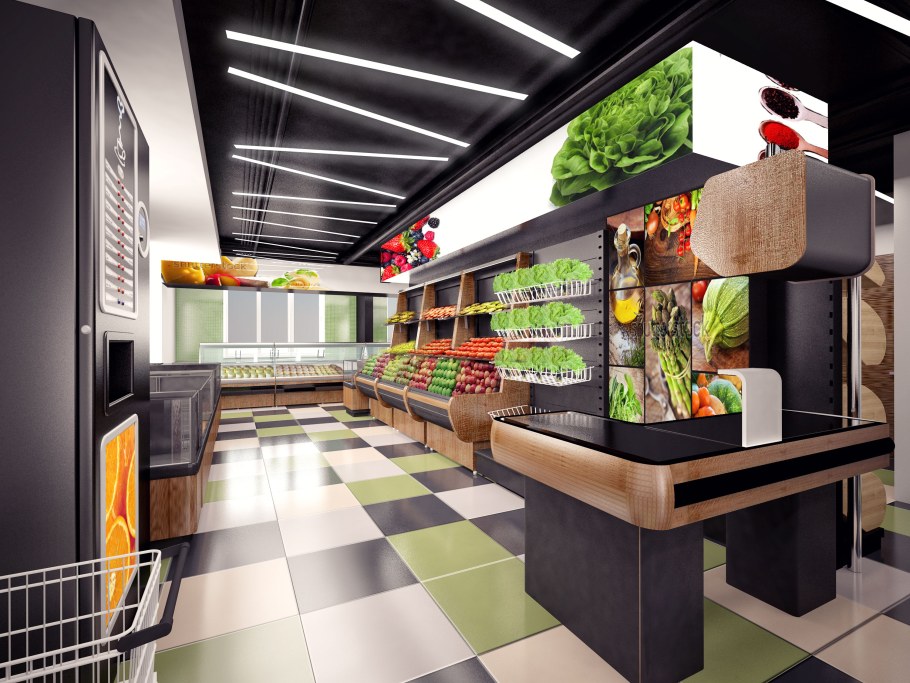 Дизайн продуктового магазина
