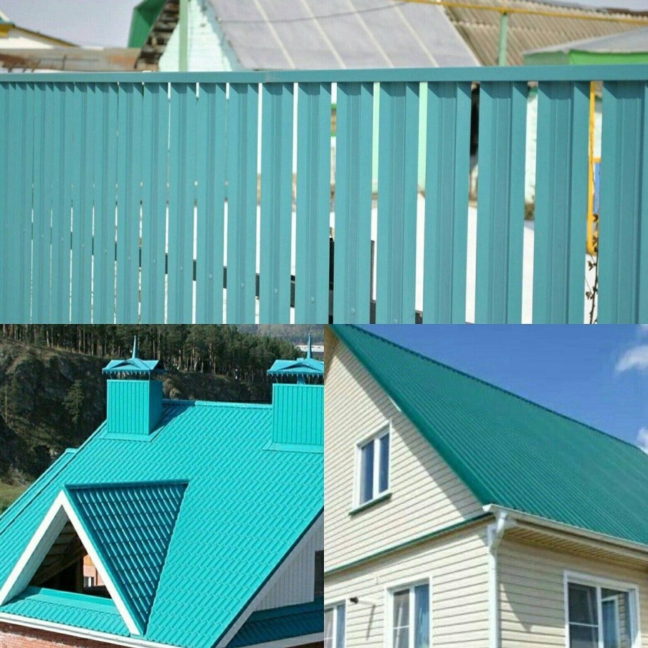 Крыша профлист с35 RAL 6005 Гранд лайн