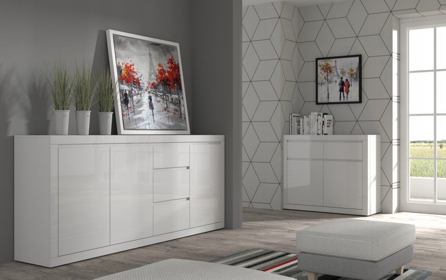 Комод Нексус белый глянец