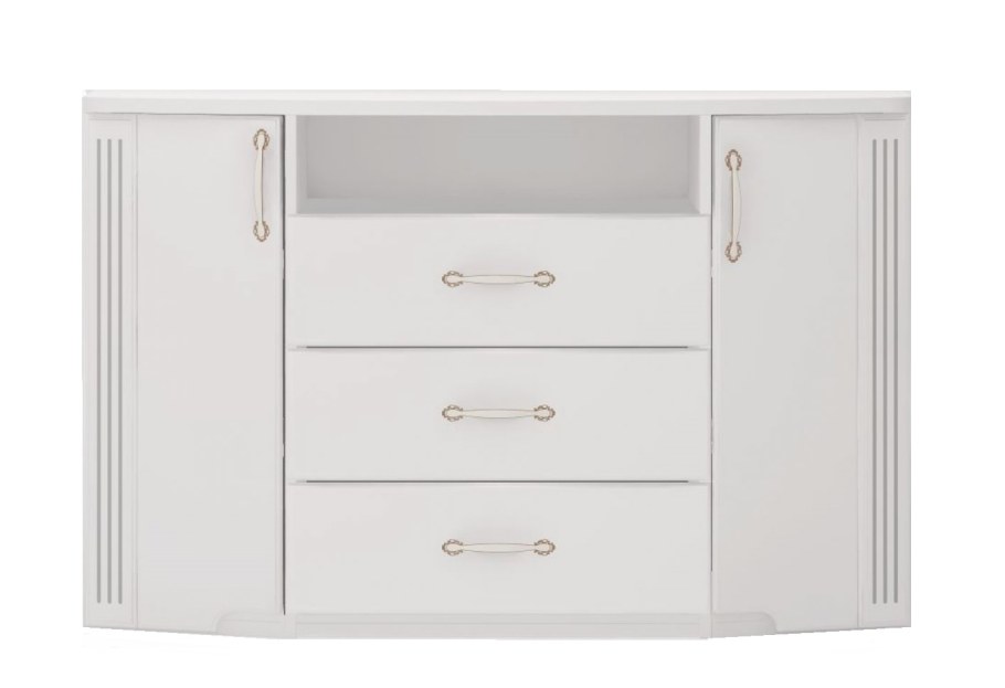 Комод Нексус белый глянец