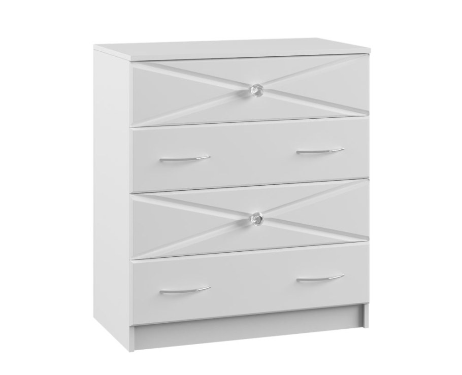 Комод широкий solo (белый/белый глянец) 393.40-WB