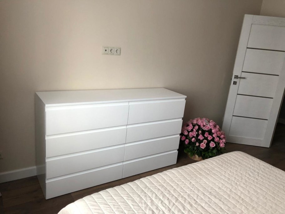 Комод высота 110 белый матовый Эльба