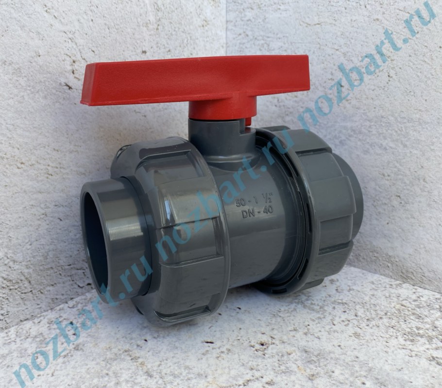 Кран шаровый ПВХ vxel034e DN 20 PN 16