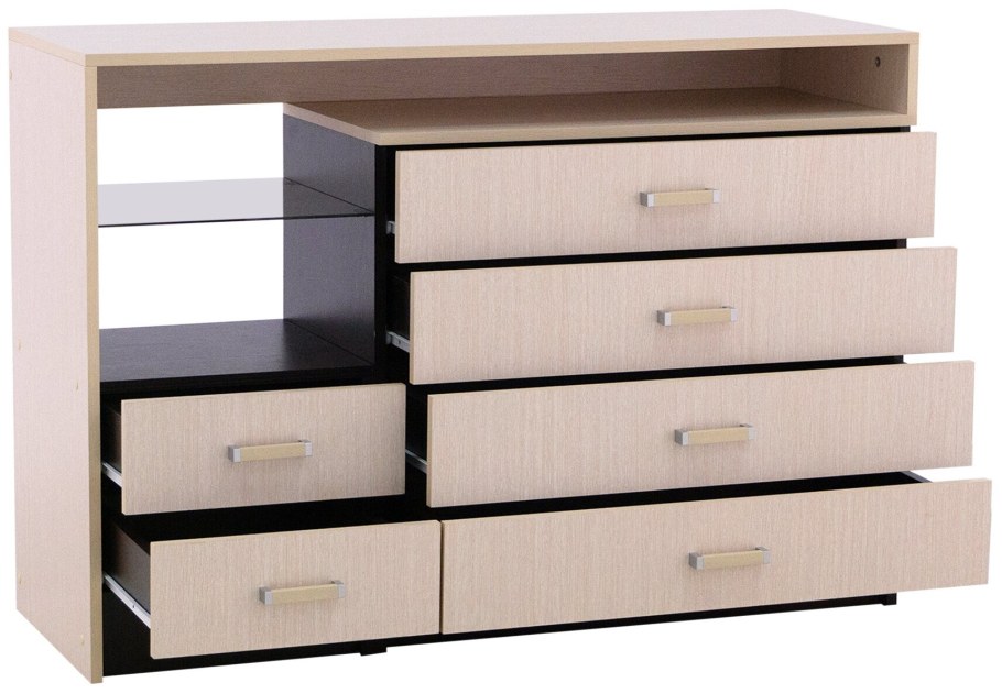 Комод Турин венге дуб Сакраменто