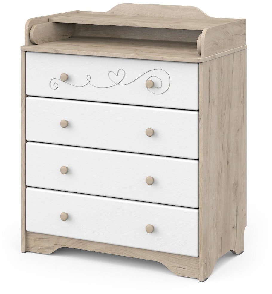 Комод 030 белый древесный пеленальный