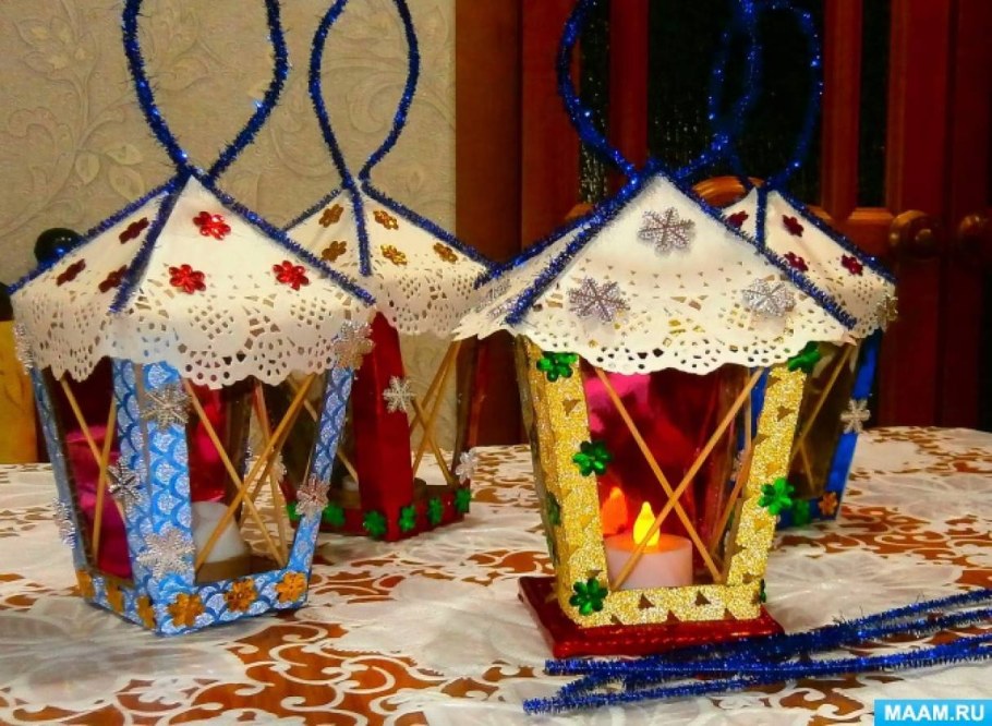 Схема фонарика из картона