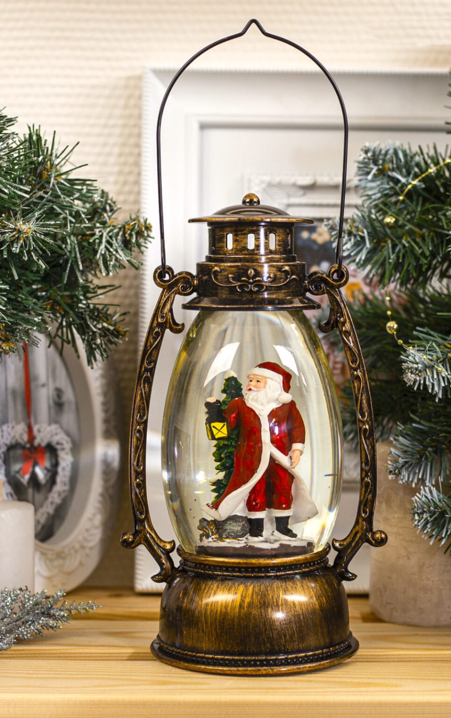 Лючия / Волшебный новогодний фонарь светильник Antique