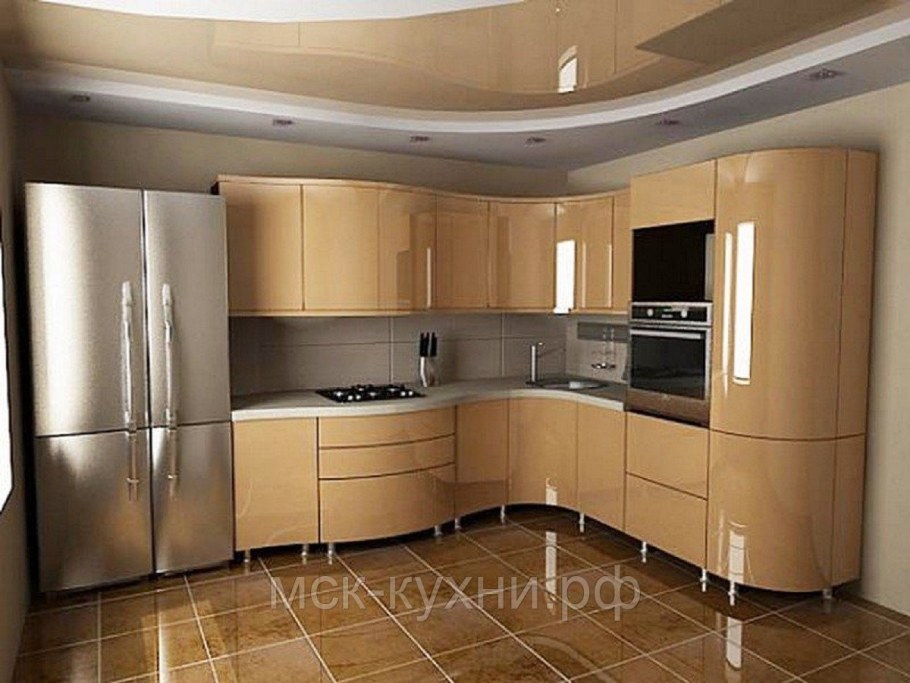 Радиусные кухни угловые