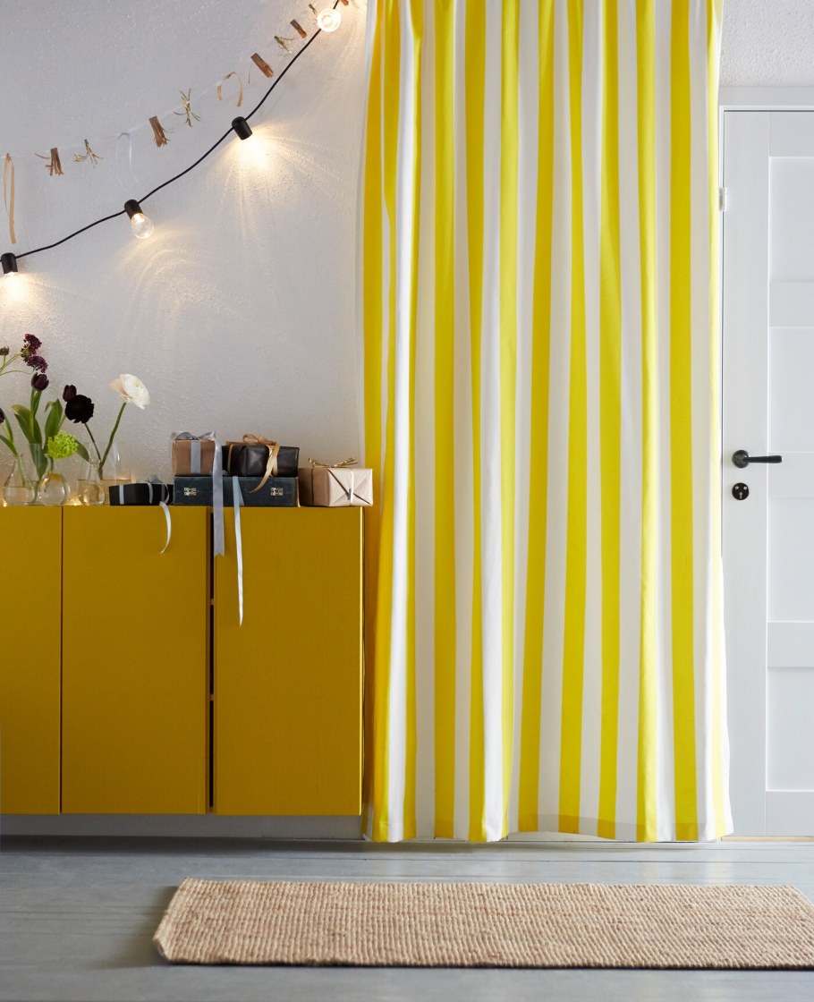 Желтые шторы икеа