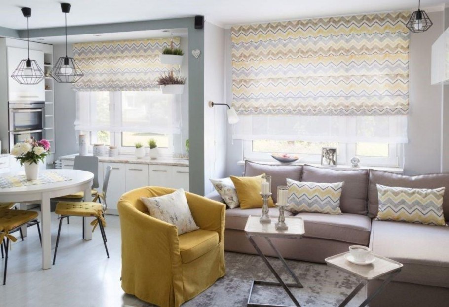 Римские шторы в стиле Сканди