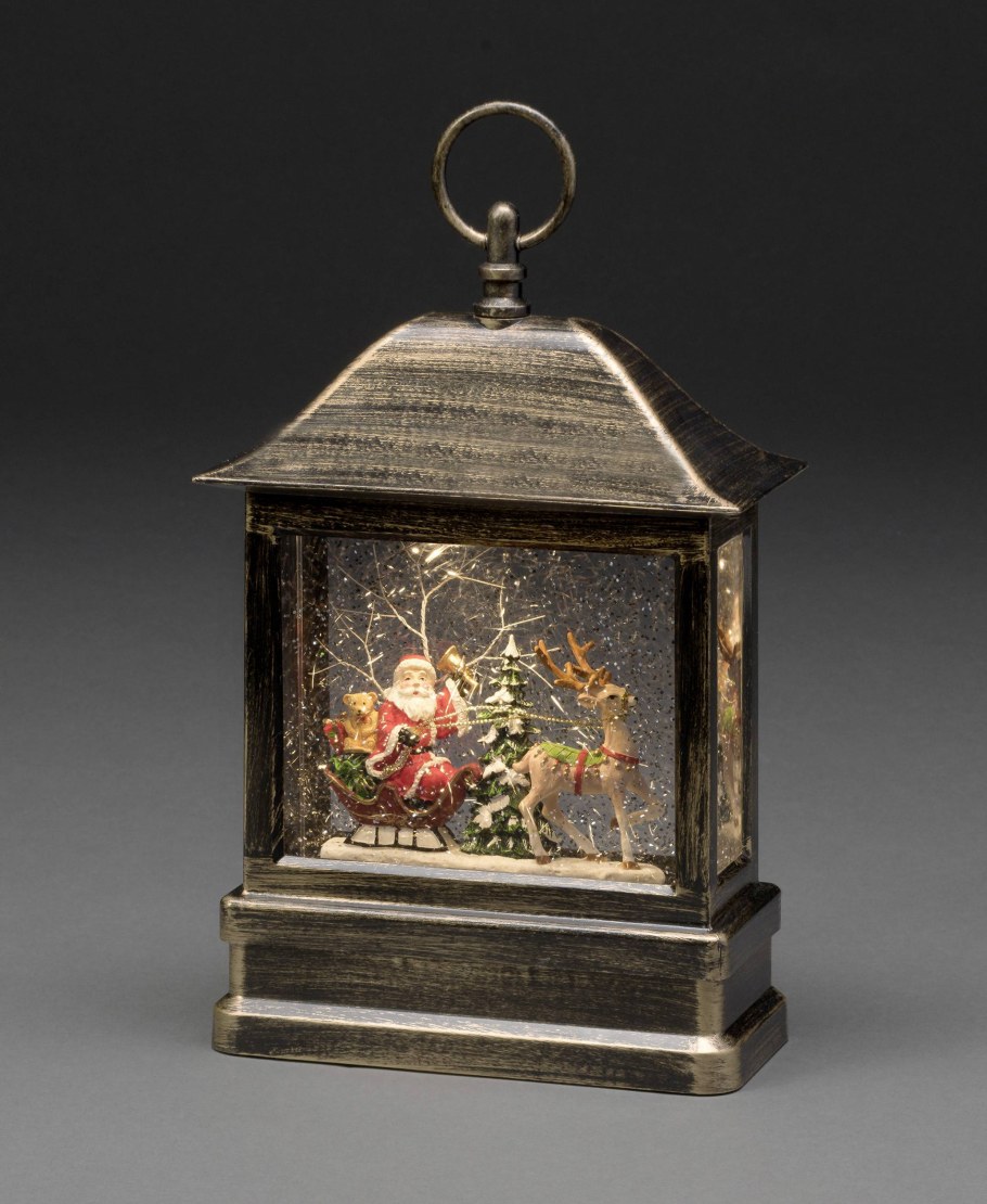 Декоративный фонарь с эффектом снегопада