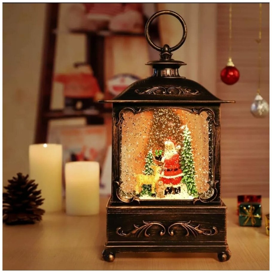 82720365 Фонарь "Санта Клаус" 17x15.5x28 см пластик черный отзывы