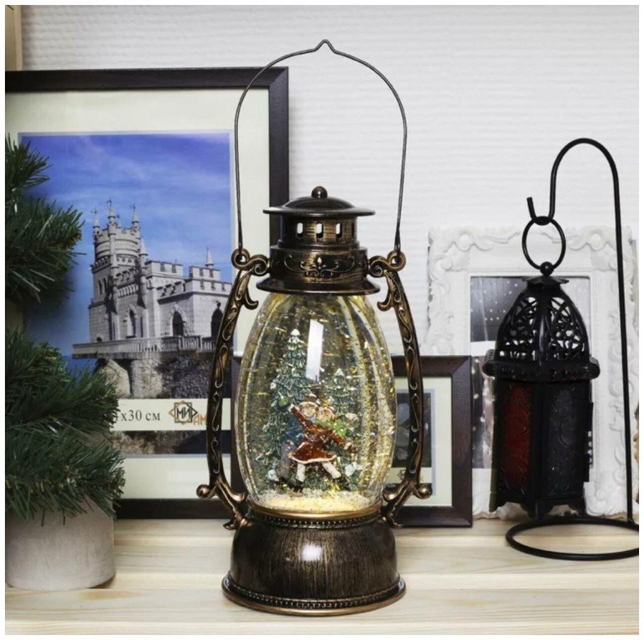 Музыкальный новогодний фонарь с подсветкой