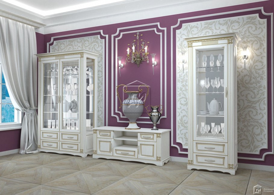 Стенка Джулия Аристократ+патина золото