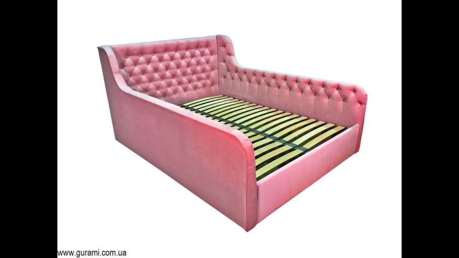 Детская мягкая кровать с тремя бортами