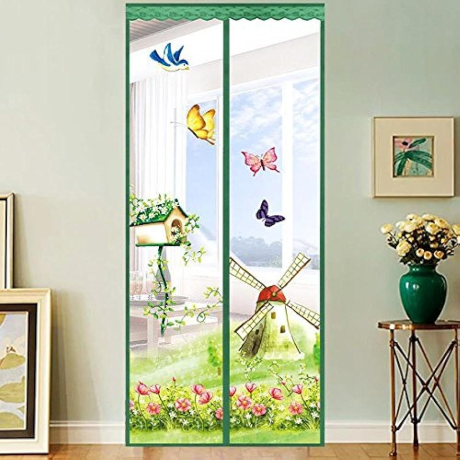 Штора антимоскитная на дверь на магнитах Dekotex image TJ-03 Brown 100 210см 1/20